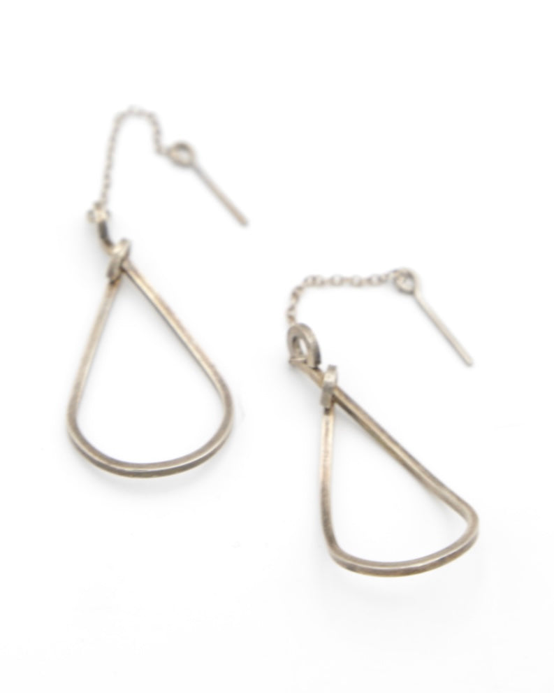 1970s Silver Threader Earrings