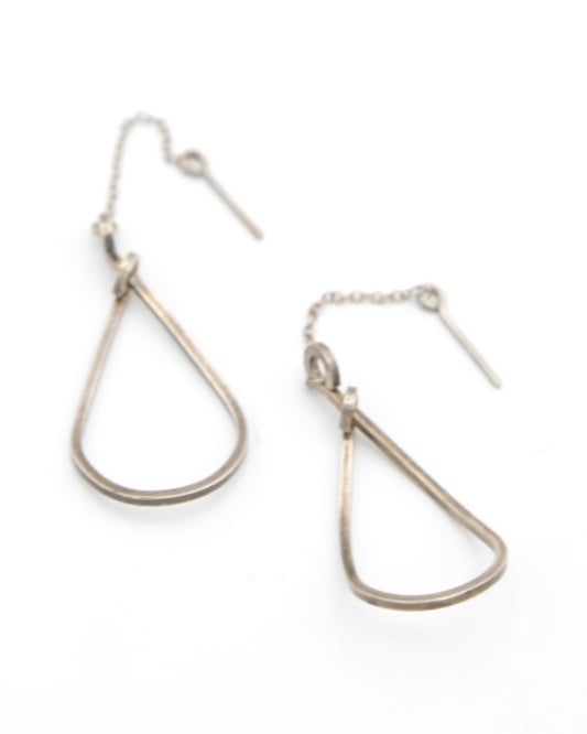 1970s Silver Threader Earrings