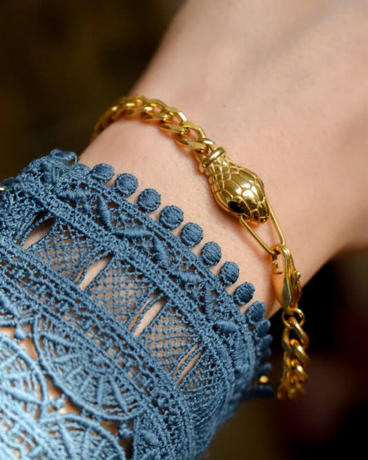 Golden Snake Link Bracelet