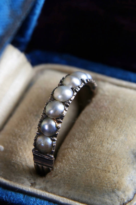 1814 Half Hoop Pearl Ring