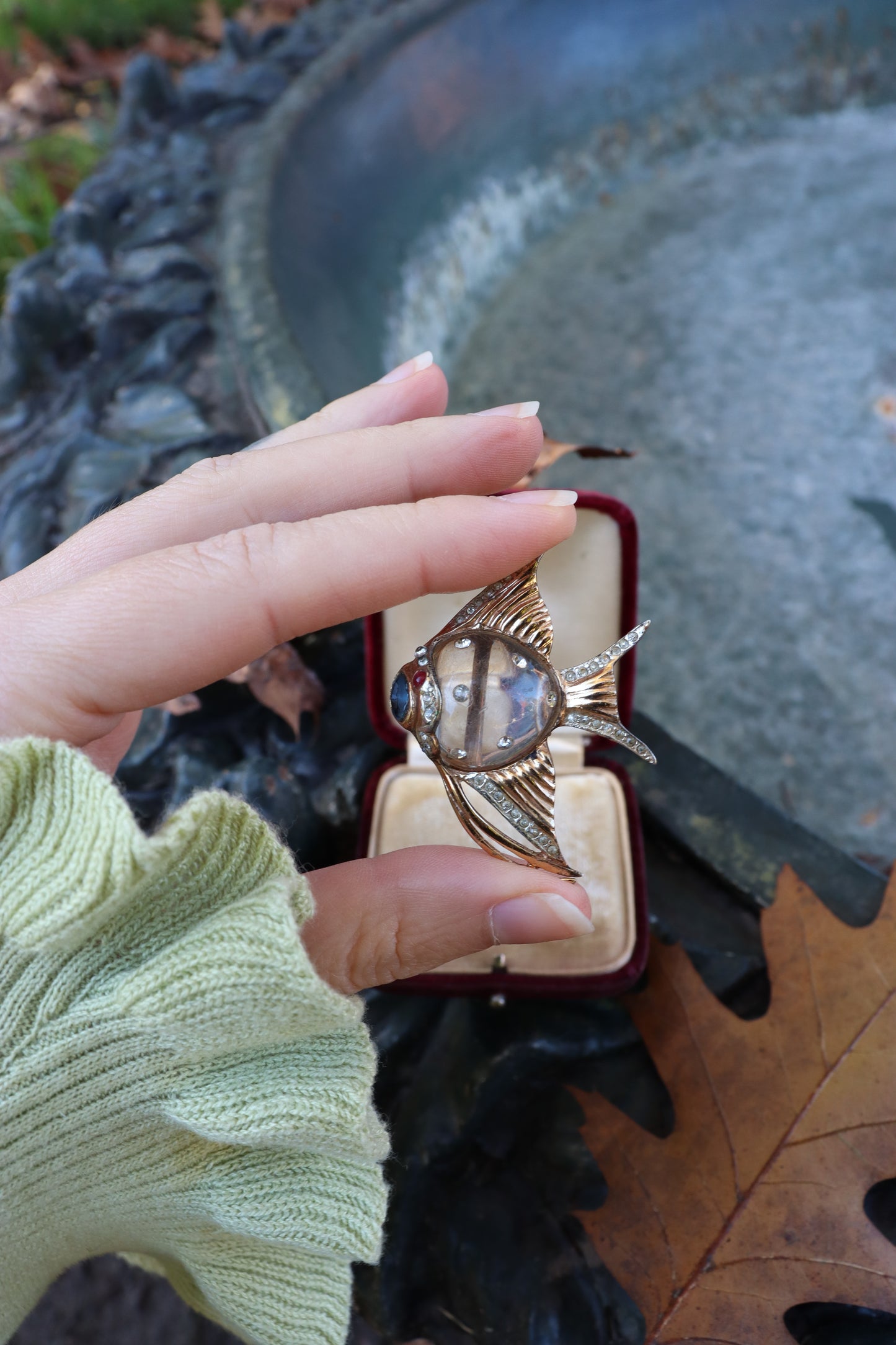 1940s Coro Jelly Belly Sterling Fish