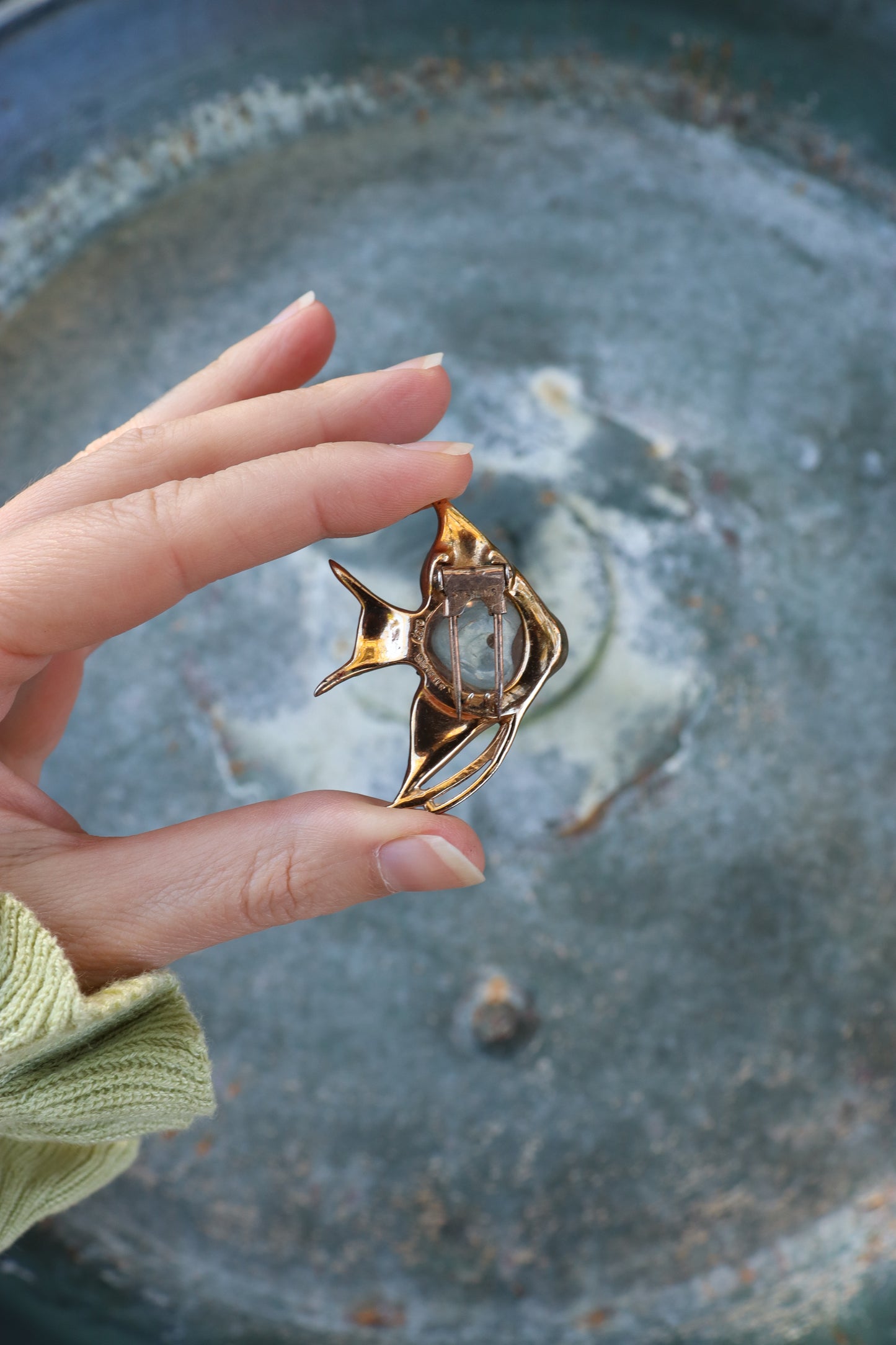 1940s Coro Jelly Belly Sterling Fish