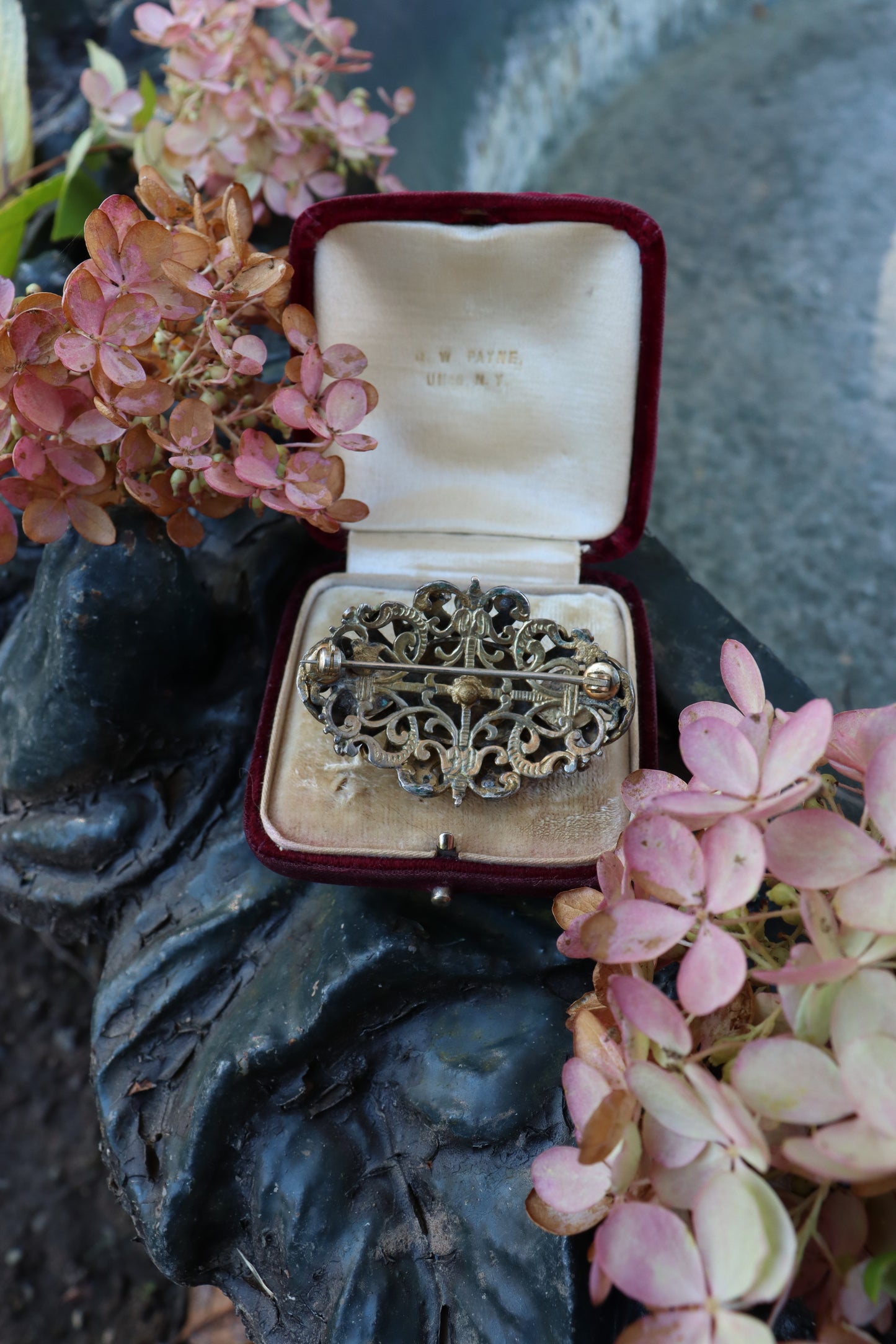 1900s Victorian Austrian Hungarian Seed Pearl Brooch