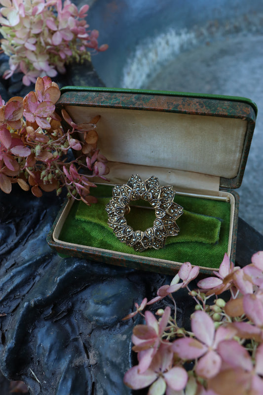 1940s Vogue Marcasite Brooch