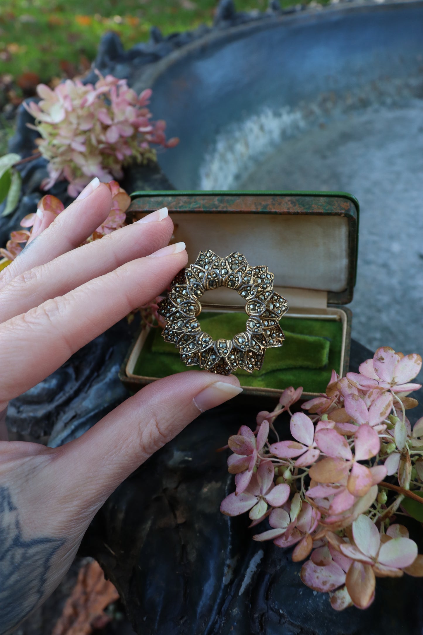 1940s Vogue Marcasite Brooch