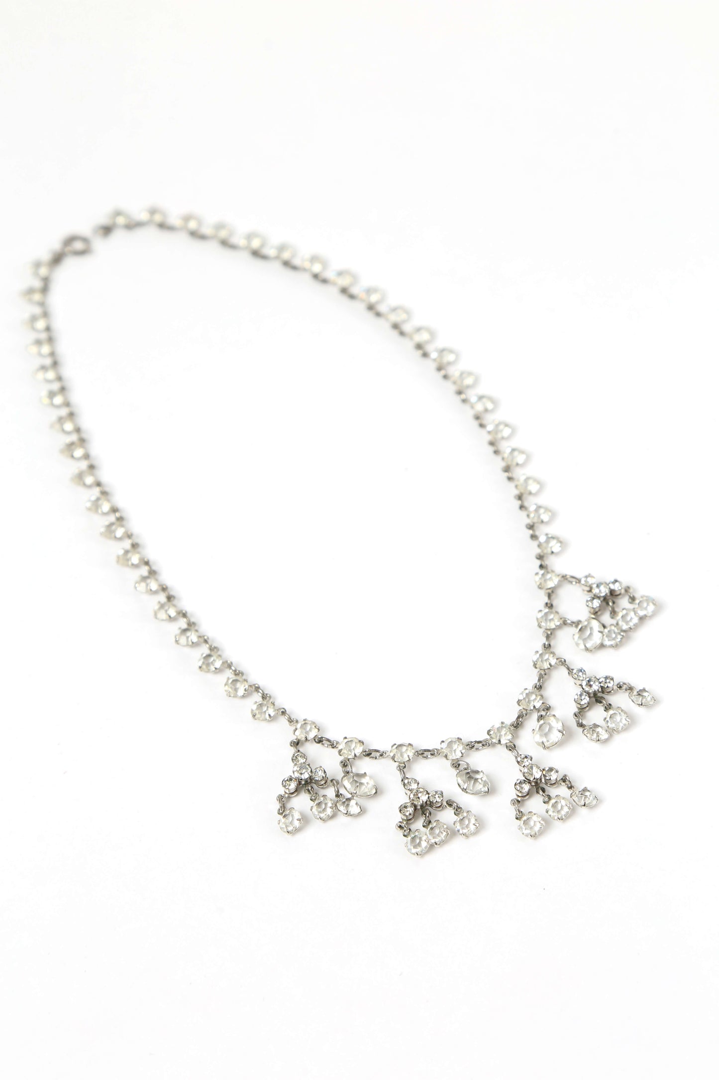 1930's Bezel Set Crystal Necklace