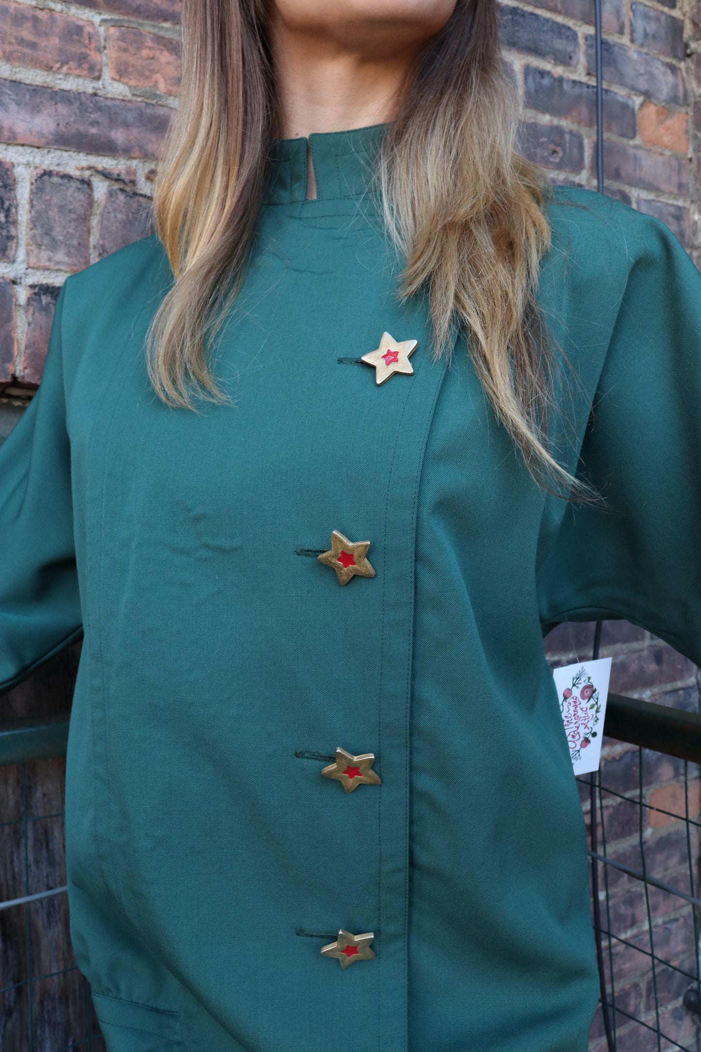1980's Ann Lawrence Today Green Star Suit