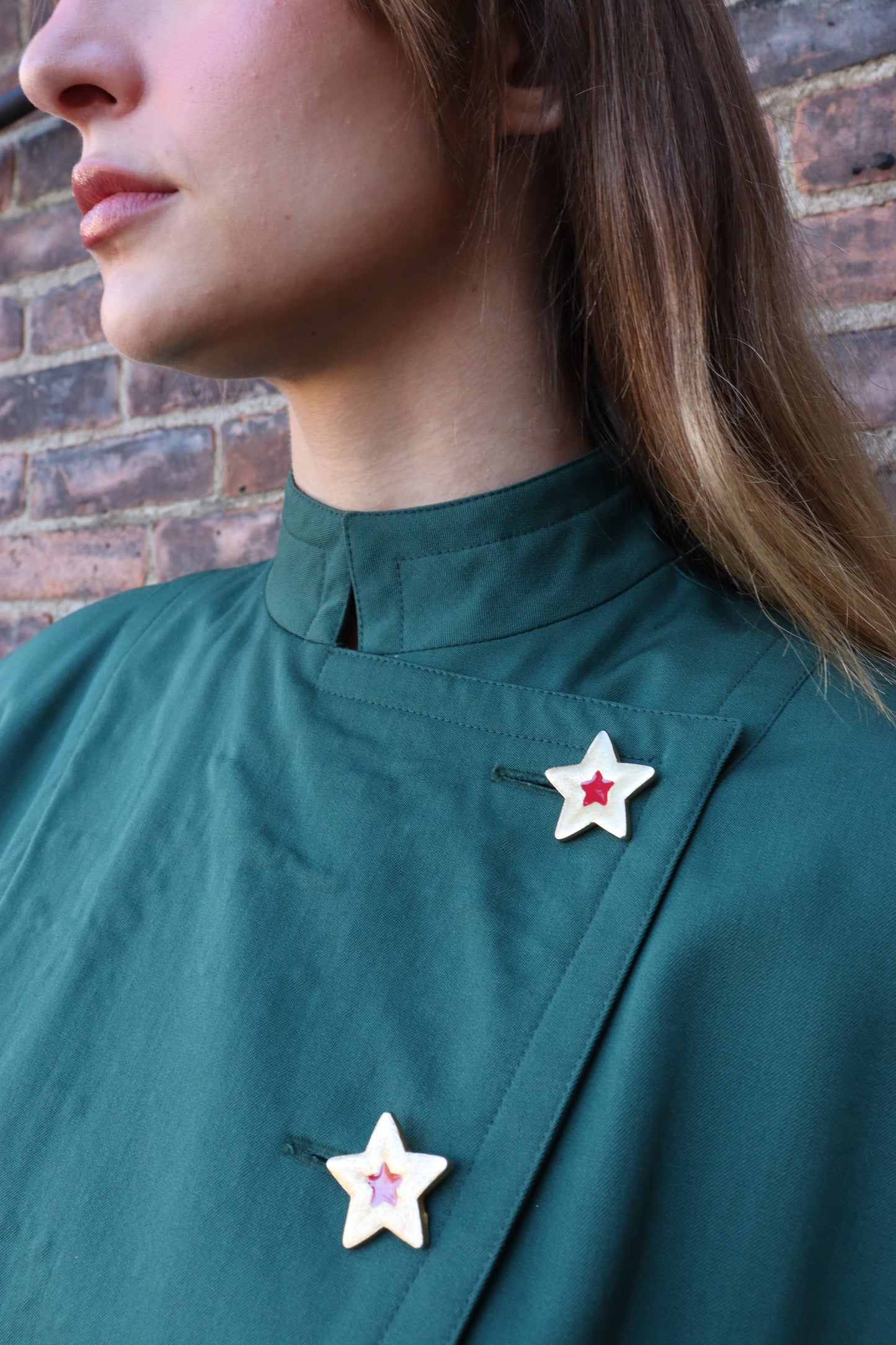 1980's Ann Lawrence Today Green Star Suit