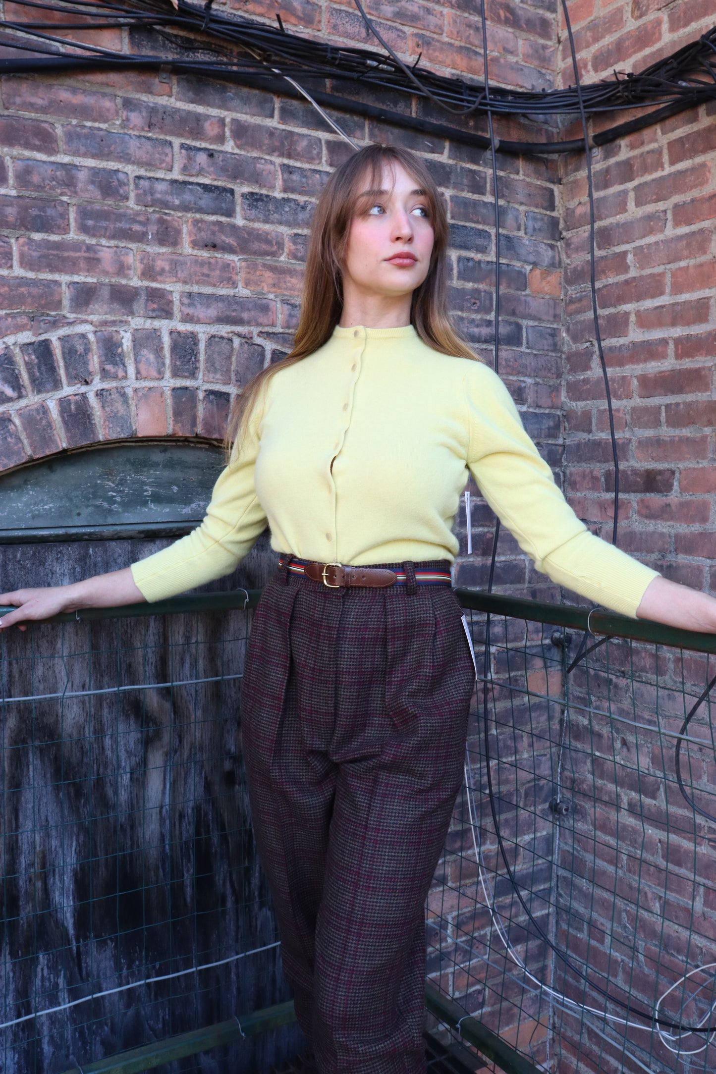 1980's High Waisted Acrylic/Wool Blend Pants