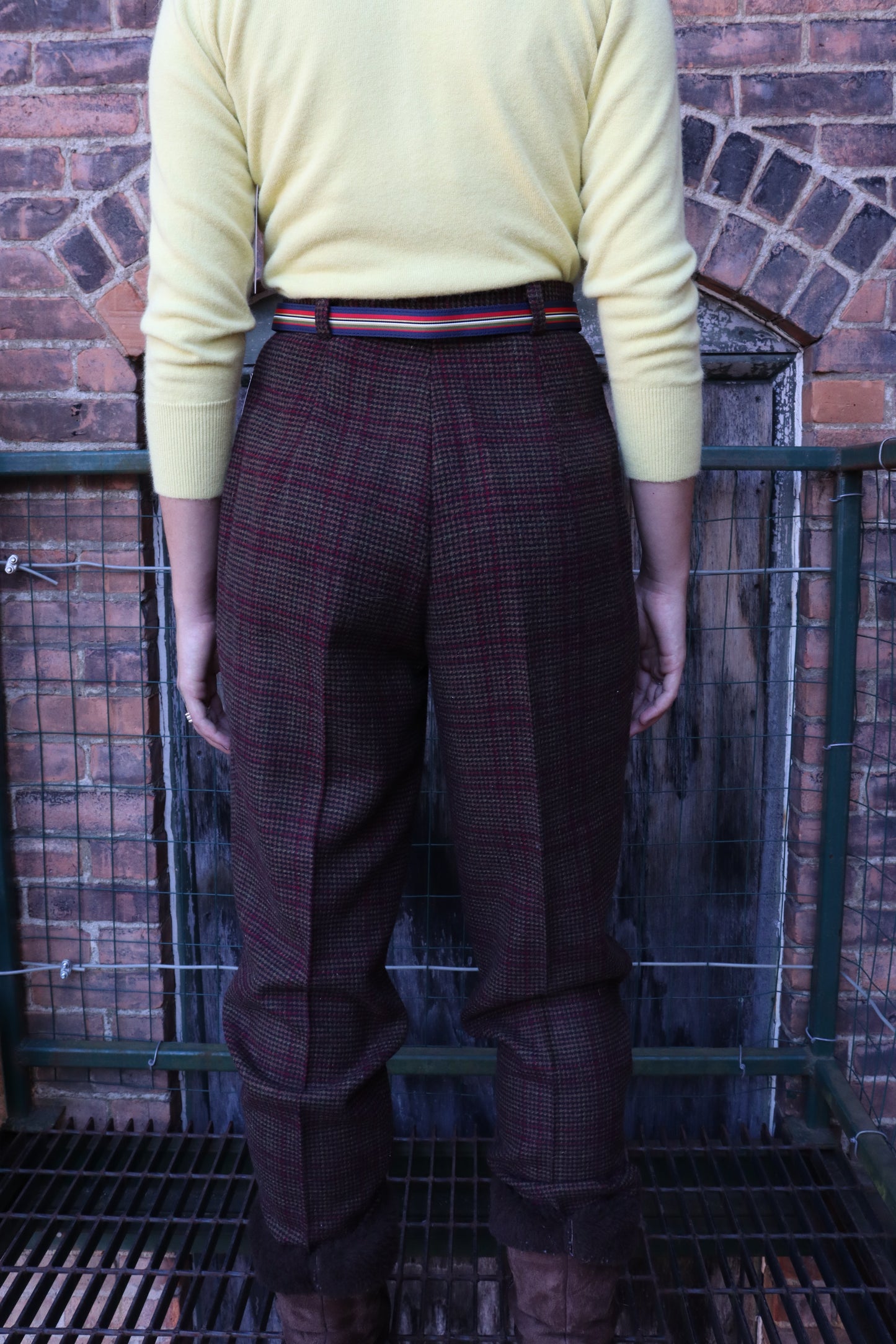 1980's High Waisted Acrylic/Wool Blend Pants