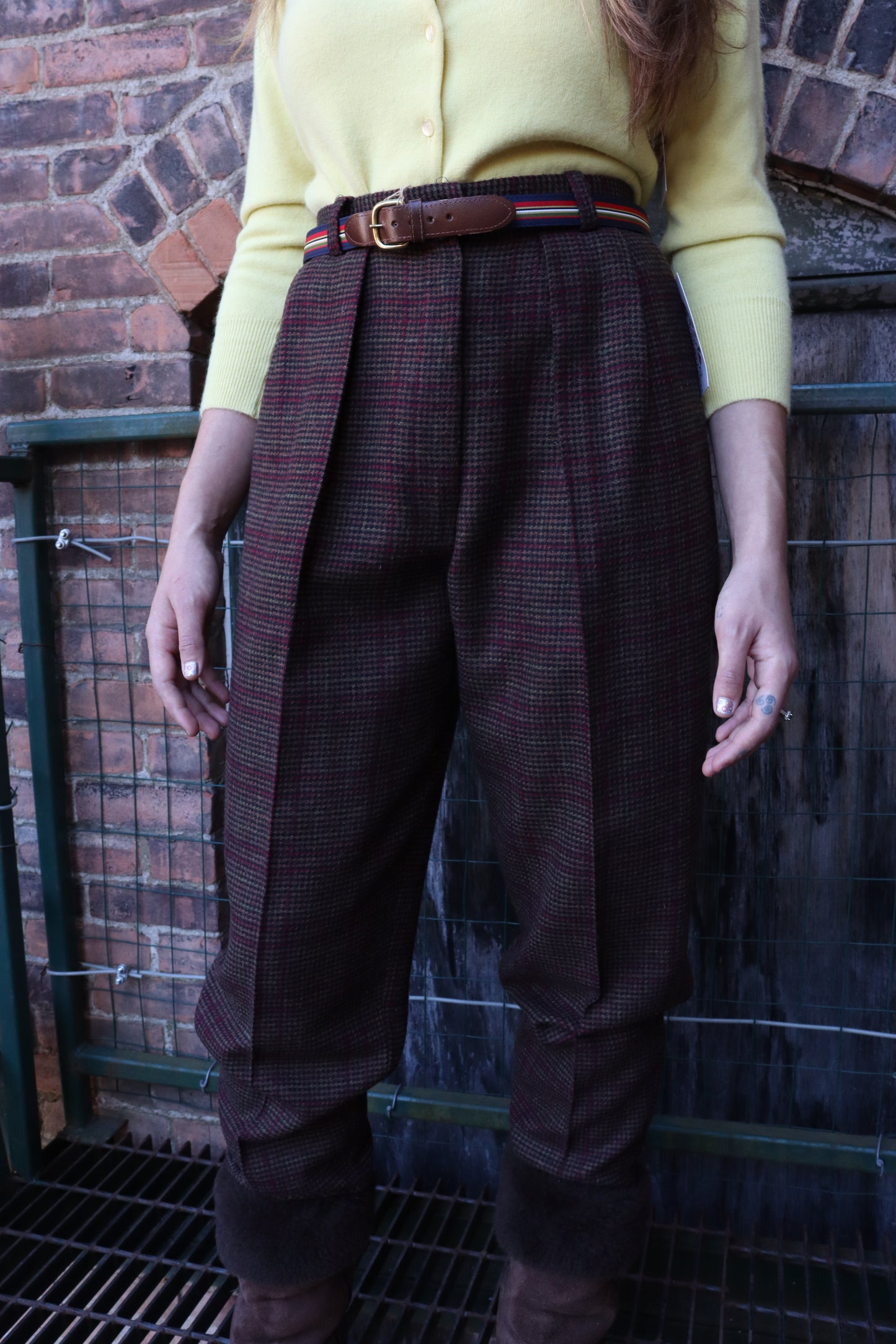 1980's High Waisted Acrylic/Wool Blend Pants