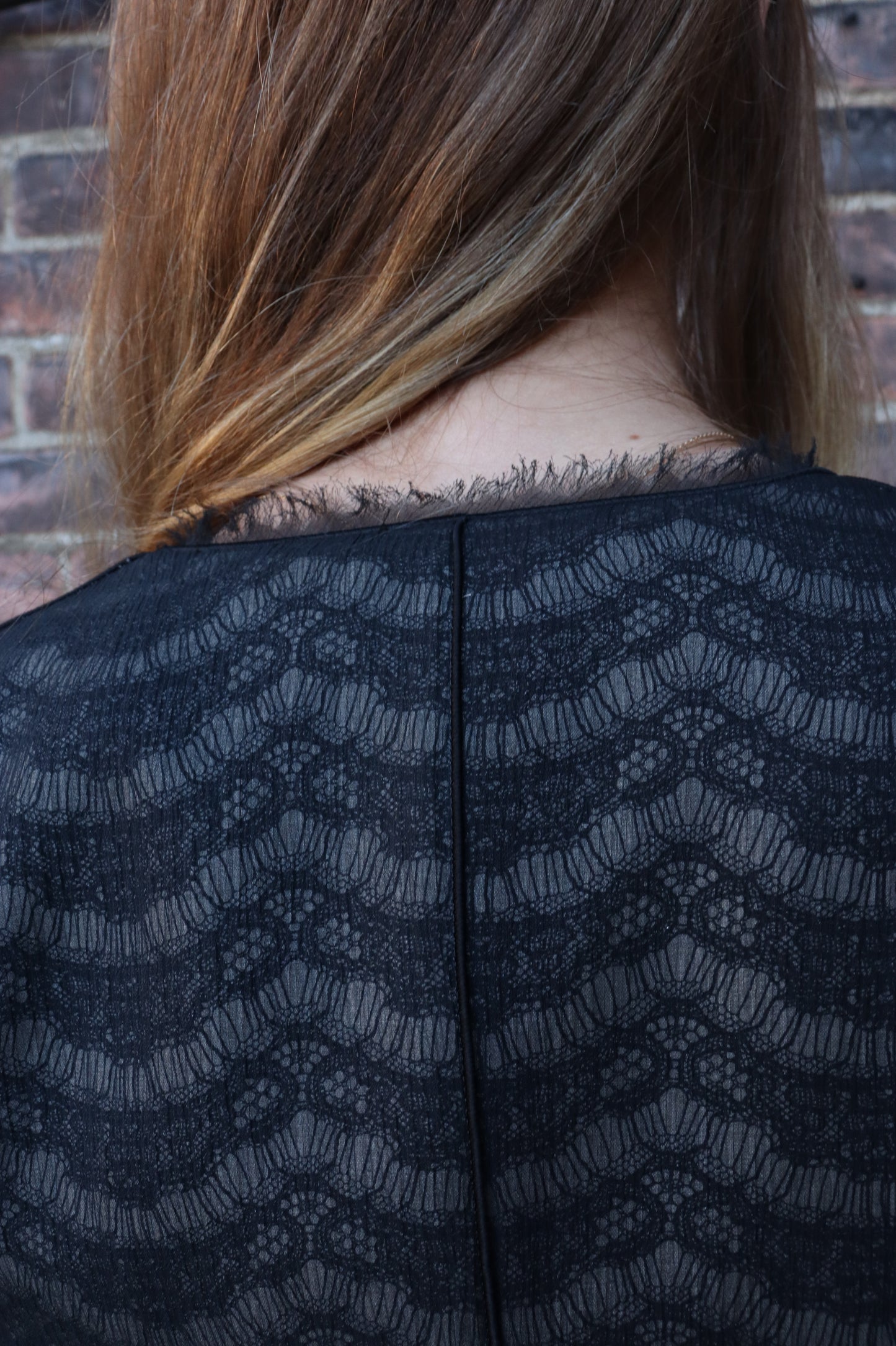Y2K  Armani Collezioni Scalloped Lace Jacket