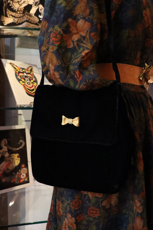 1950's HL Velvet Bow Bag