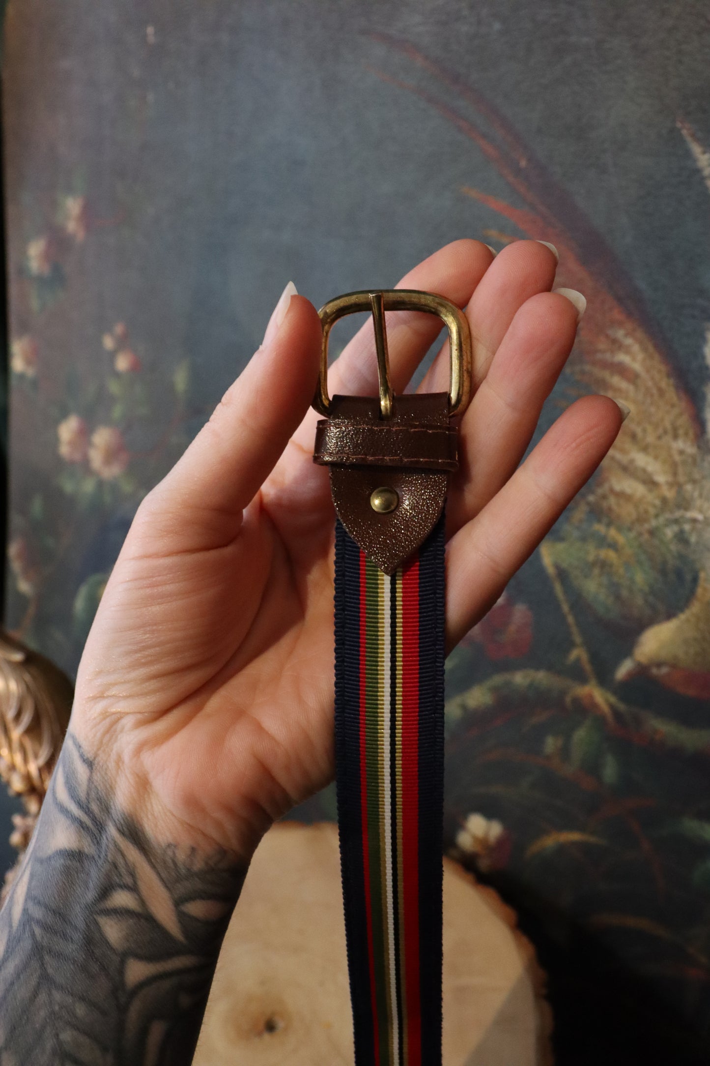 1980's Striped Ribbon Belt