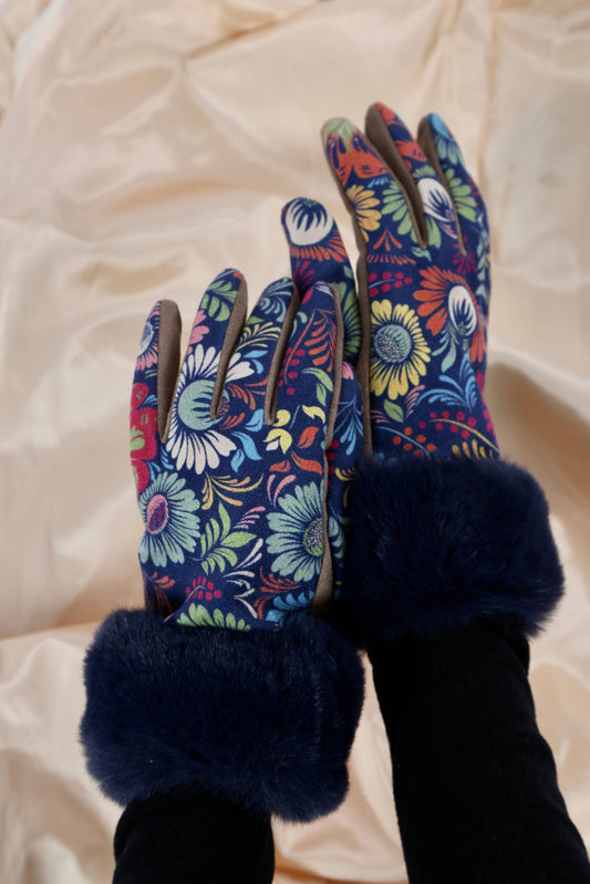 Bernadette Folk Art Floral Gloves