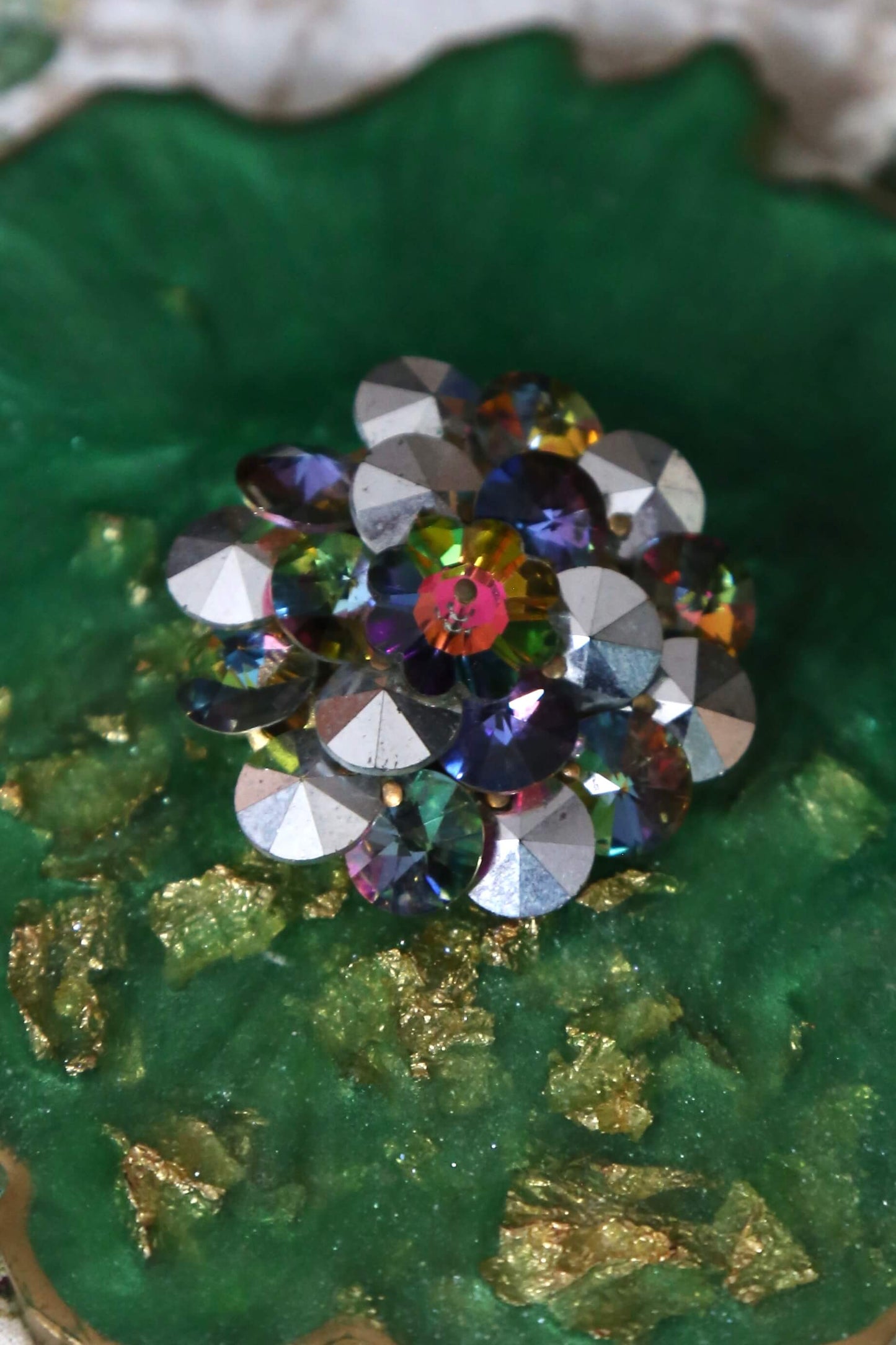 1960's Flower Power Holographic Brooch
