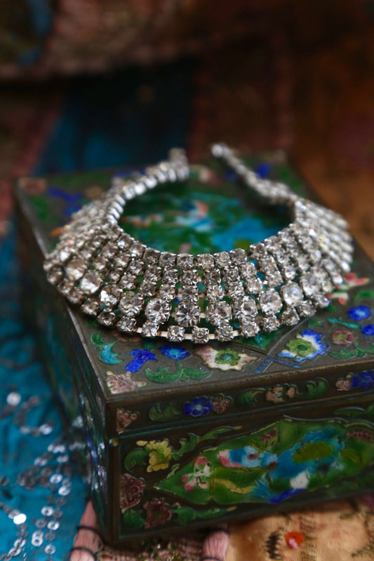 1960's Graduated Rhinestone Choker