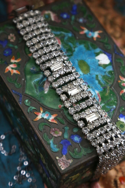 1950's Baguette Rhinestone Bracelet