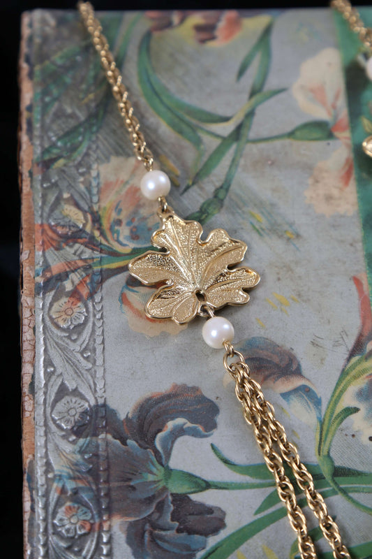 1960's Golden Leaf Necklace