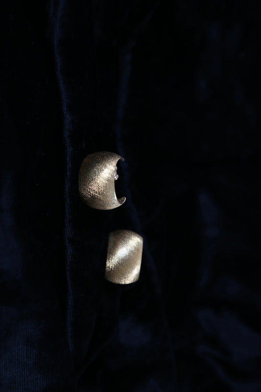 1980's Brushed Golden Hoops