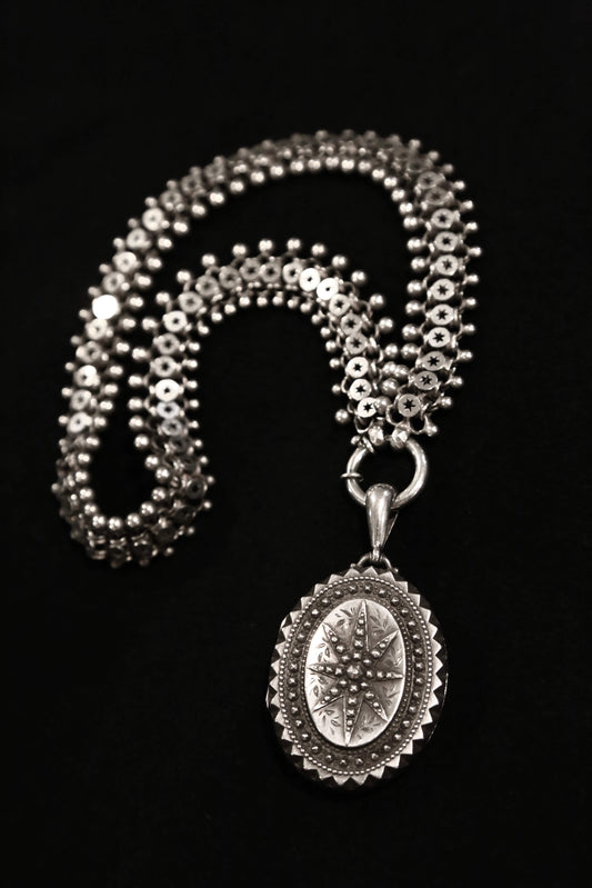 1876 North Star Birmingham Sterling Locket