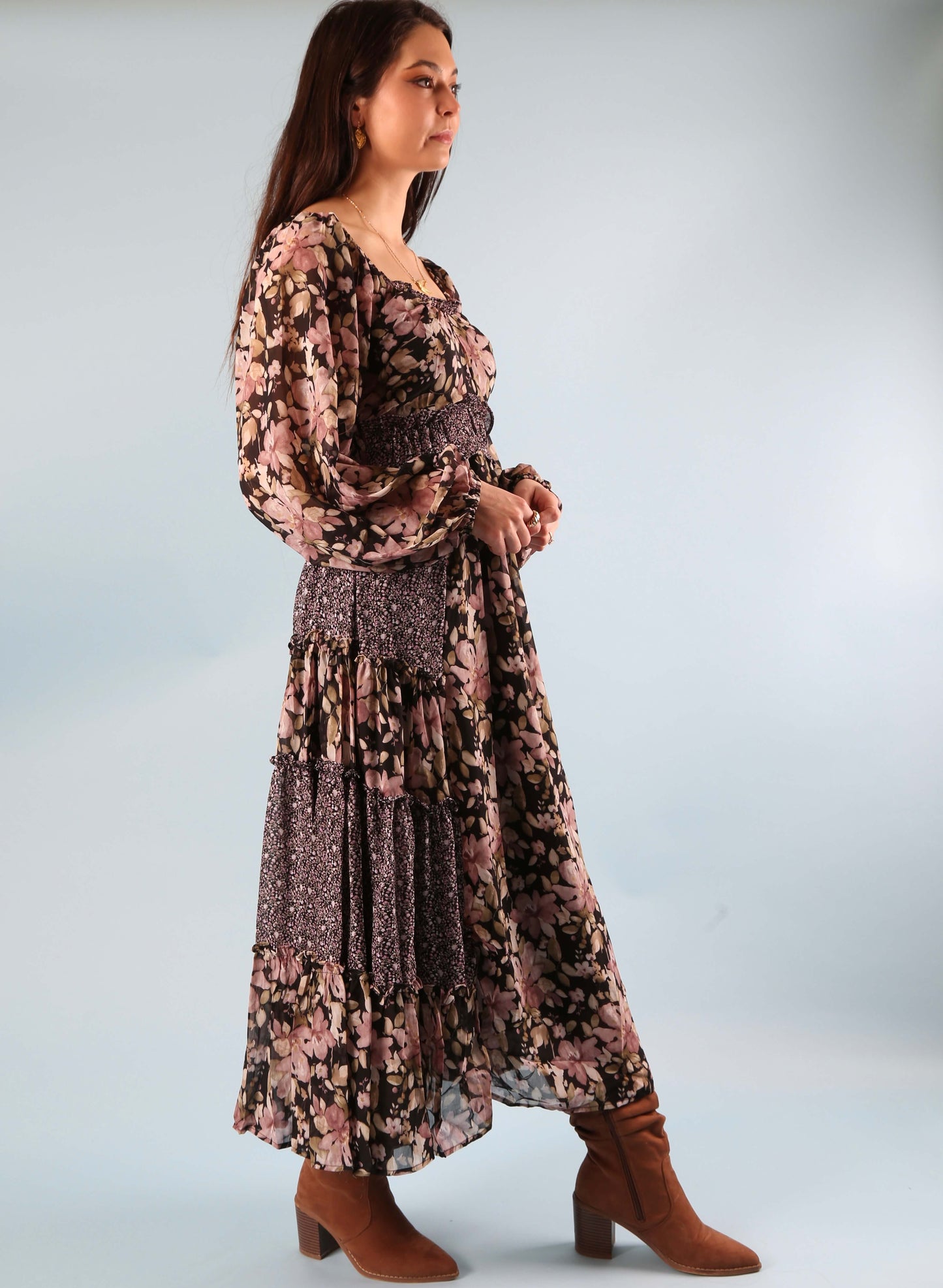 Olivia Floral Patchwork Dress