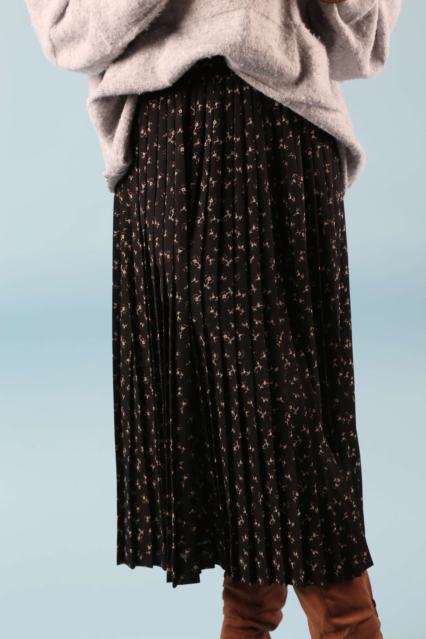 1980's Dark Floral Talbots Skirt
