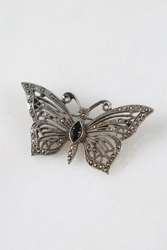 1970's Dark Crystal Butterfly Brooch