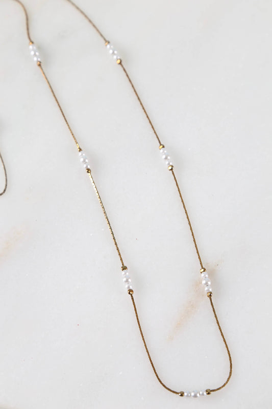 1970's Dainty Pearl Chain Necklace