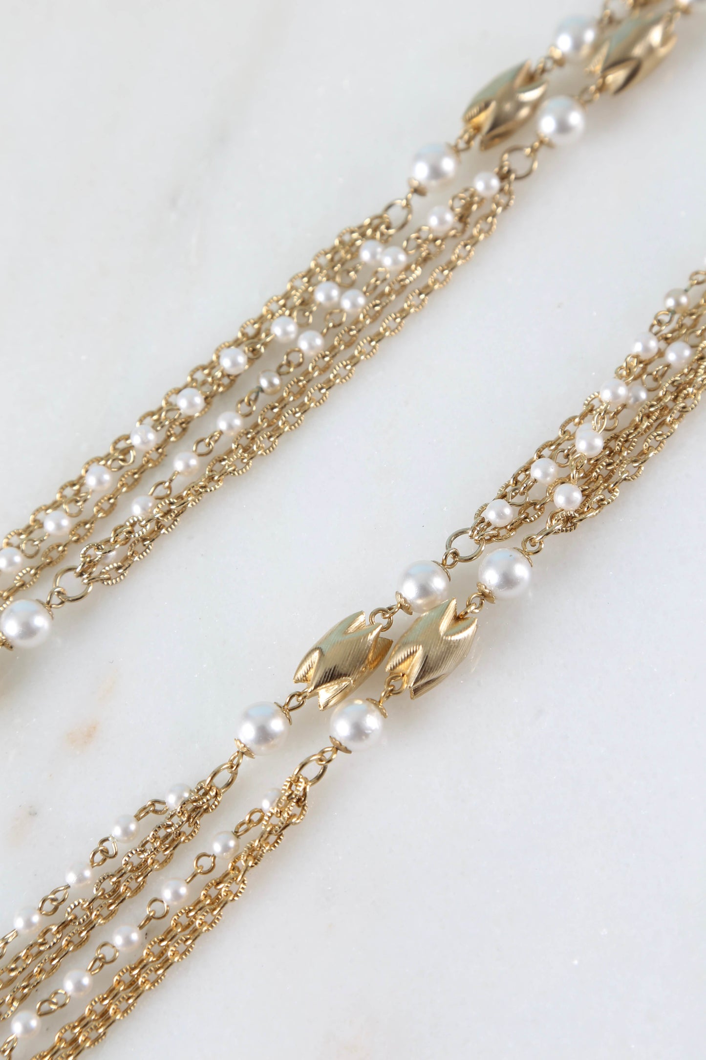 1960's Opera Length Faux Pearl Necklace