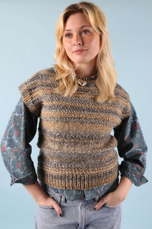 1970's Hand-Knit Sweater Top