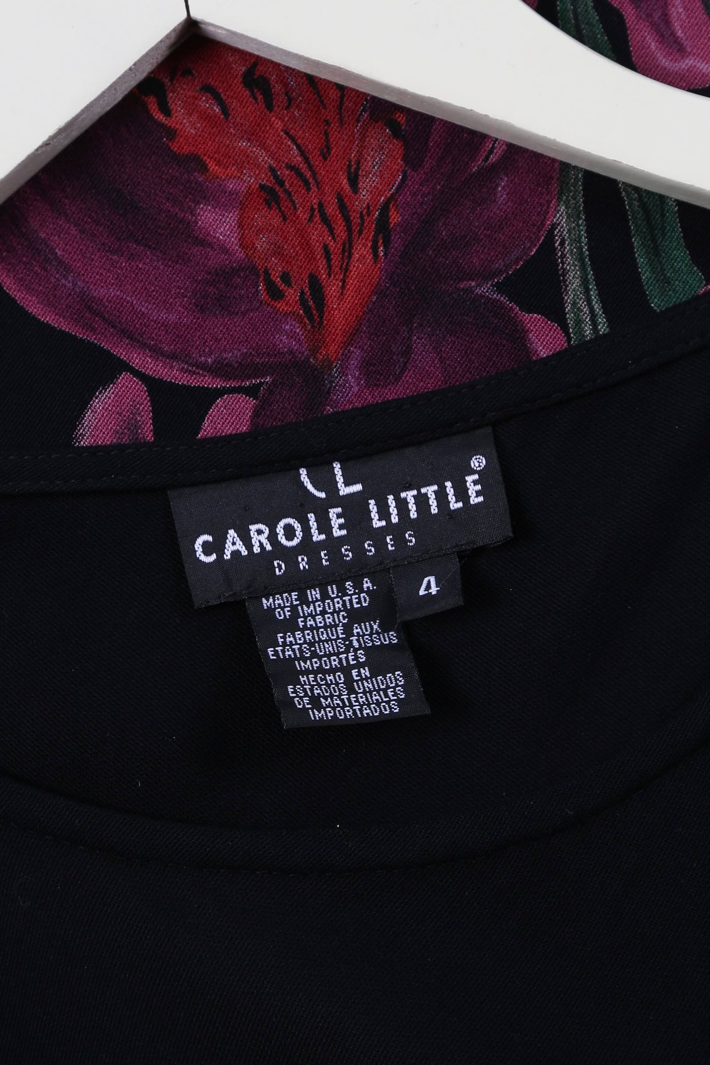 1990's Carole Little Floral Midi Dress