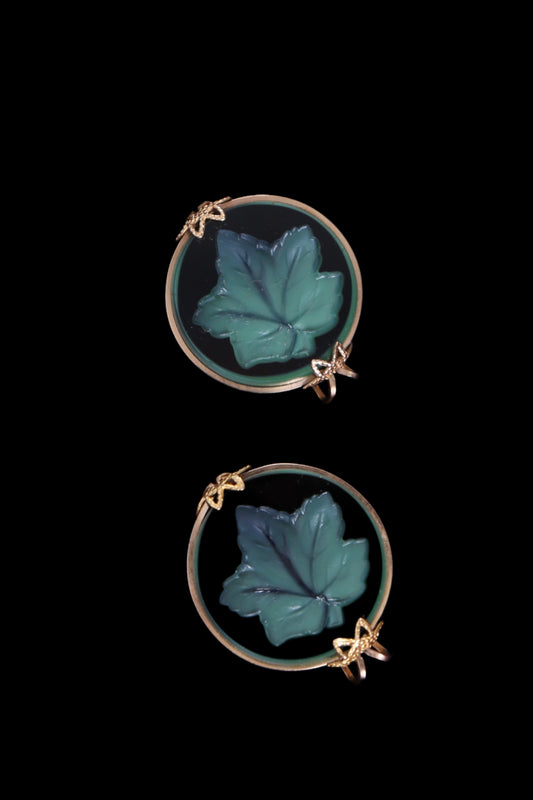 1950's Hillcraft Leaf Earrings