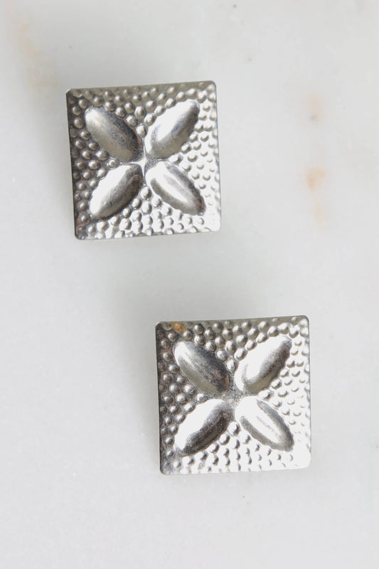 1980's Silver Tile Studs