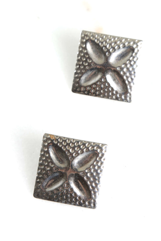 1980's Silver Tile Studs