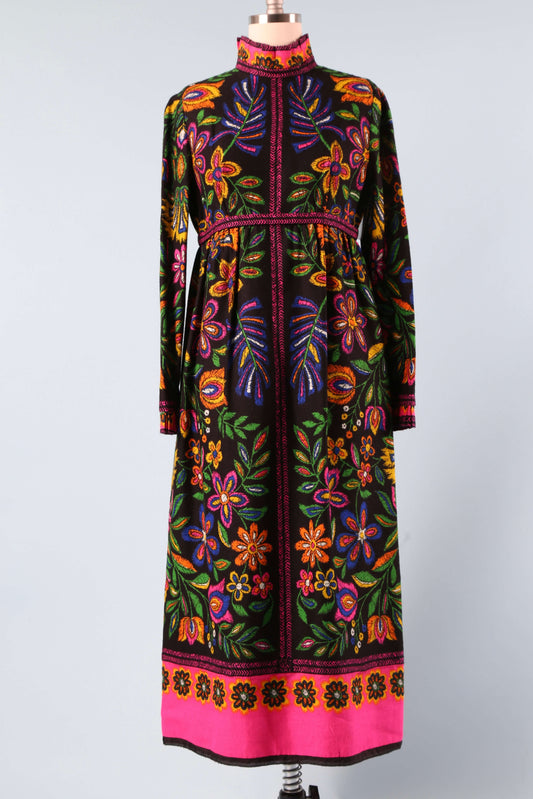RARE Victor Costa for Suzy Perette Folk Art Dress