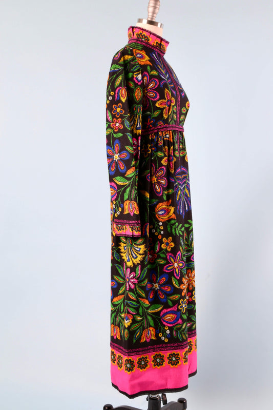 RARE Victor Costa for Suzy Perette Folk Art Dress