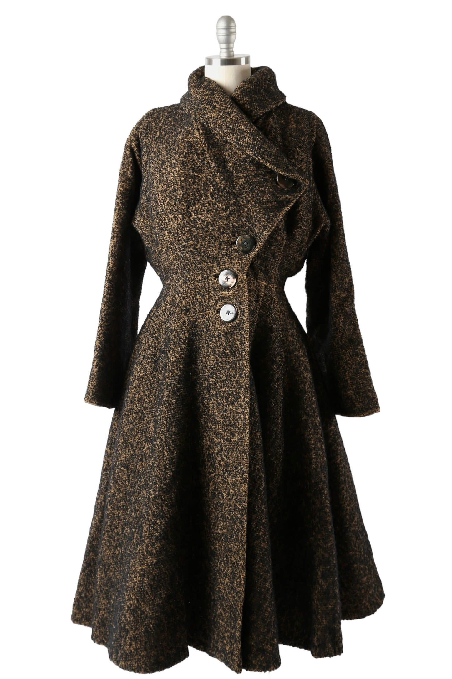 RARE 1940's Lilli Ann Wool Bouclé Princess Coat