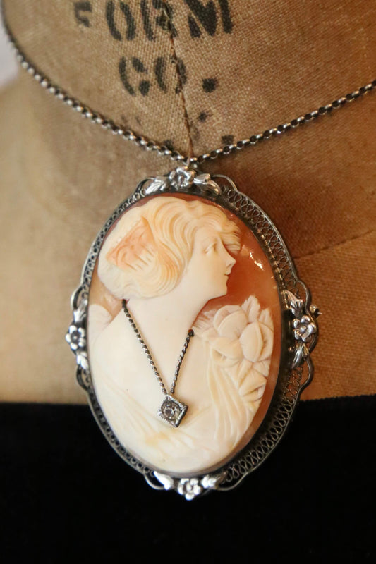 1920's Large Shell Cameo