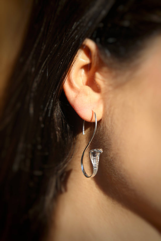 Sterling Cobra Earrings