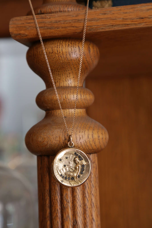 1900's Lady in the Moon Locket