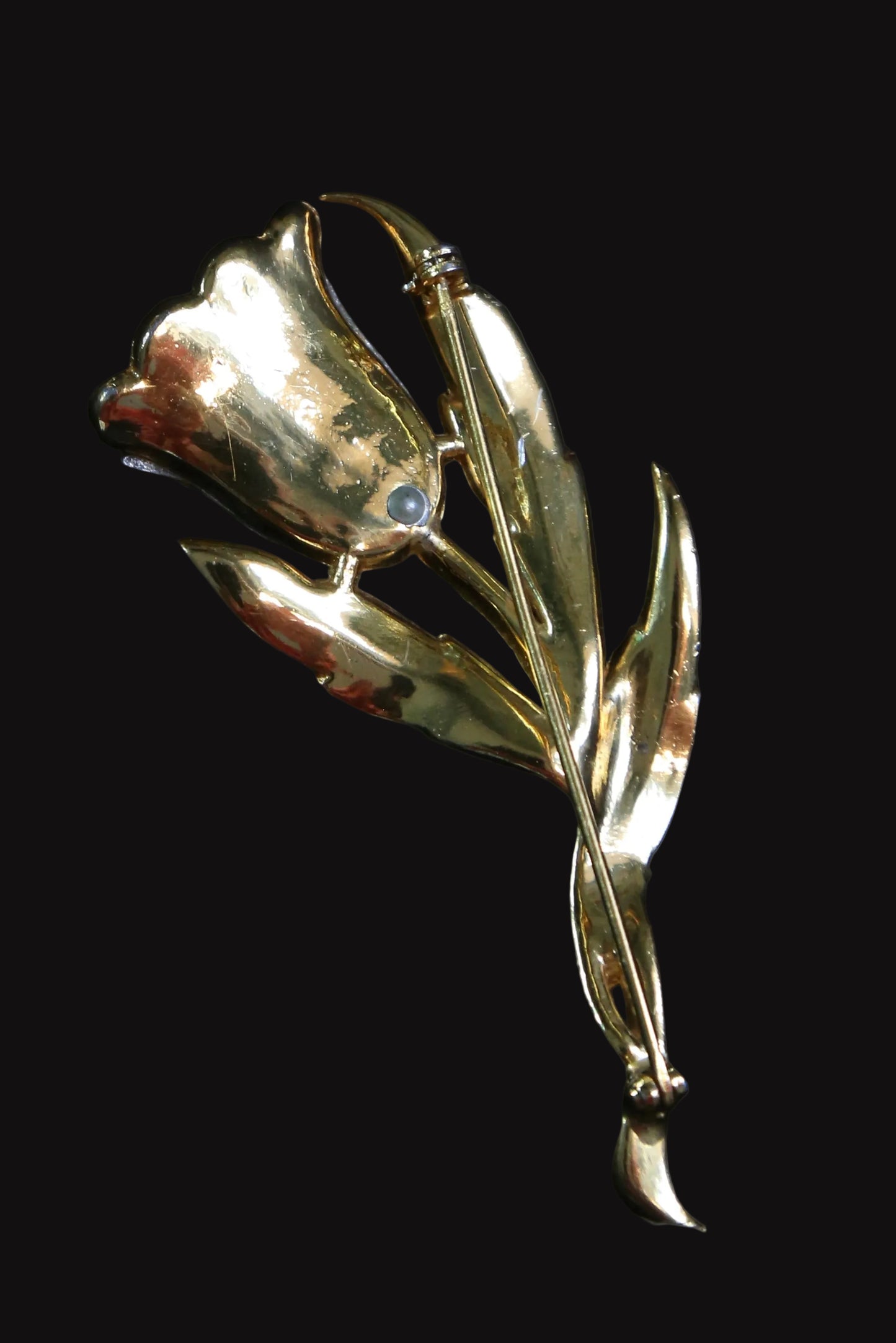 1930's Pot Metal Flower Trembler Brooch