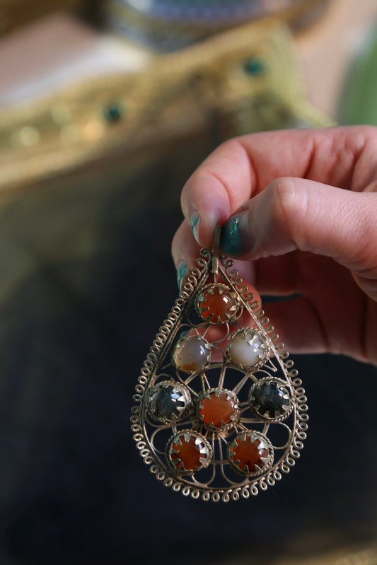 1970's Semi-precious Gemstone Pendant