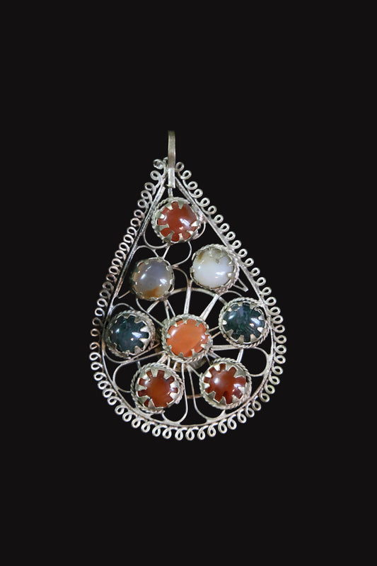 1970's Semi-precious Gemstone Pendant