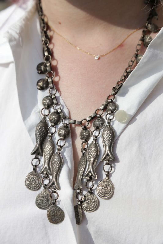 1960's Fish Bib Necklace