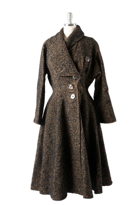 RARE 1940's Lilli Ann Wool Bouclé Princess Coat