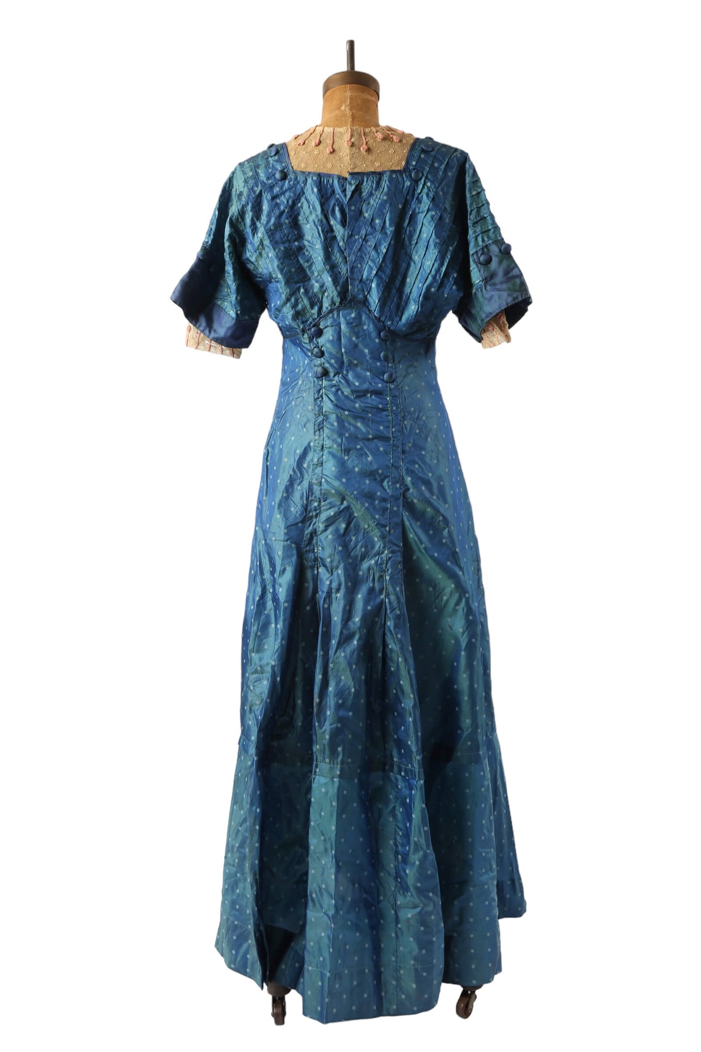 1910's Iridescent Blue Gown