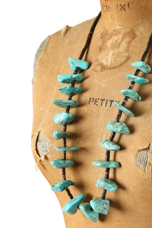 1950’s Oversized Sterling and Turquoise Necklace