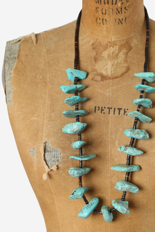 1950’s Oversized Sterling and Turquoise Necklace