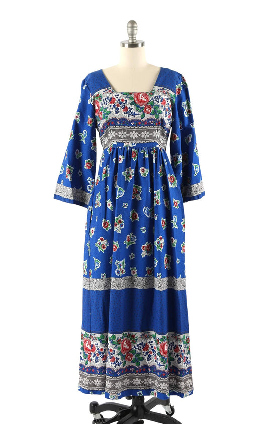 1970's Cotton Danville Floral Dress